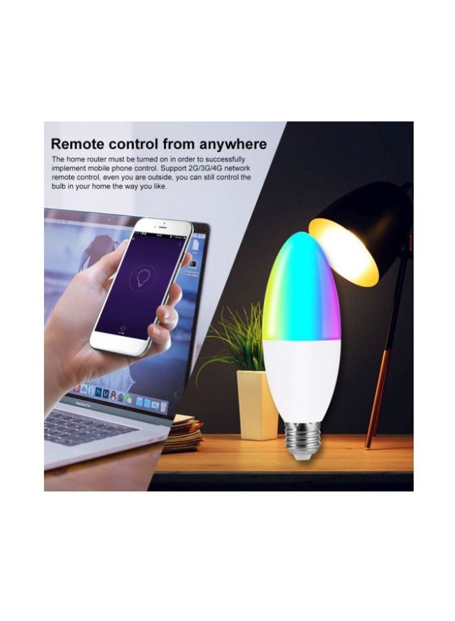 مصباح LED ذكي يعمل بتقنية الواي فاي وردي/أزرق/أصفر 12.5سم - Image 5