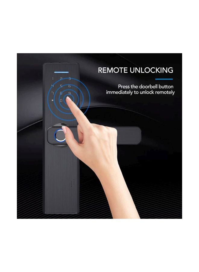 Generic Fingerprint Door Lock Black  - Image 2