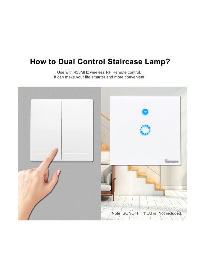 Generic 2-Gang eWeLink Wall Light Switch White  - Image 5
