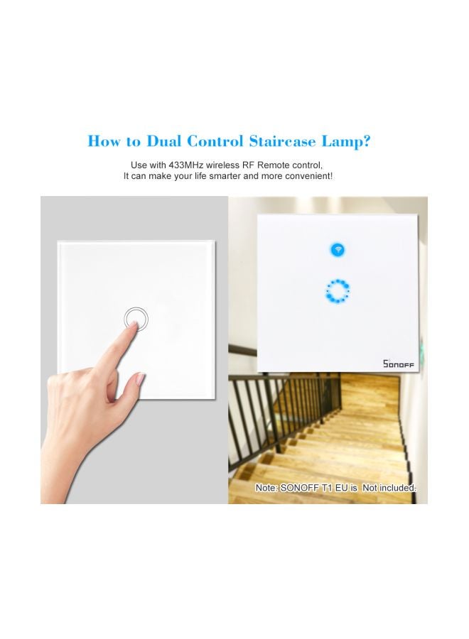 SONOFF 2-Piece Wireless Wall Touch Panel Sticky Transmitter Modules White - Image 5