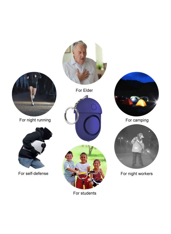 Emergency Security Alarm Keychain With LED Flashlight Blue - Image 4