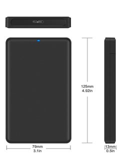 Generic Drive Enclosure Case For SATA SSD/HDD With USB Data Cable Black  - Image 2
