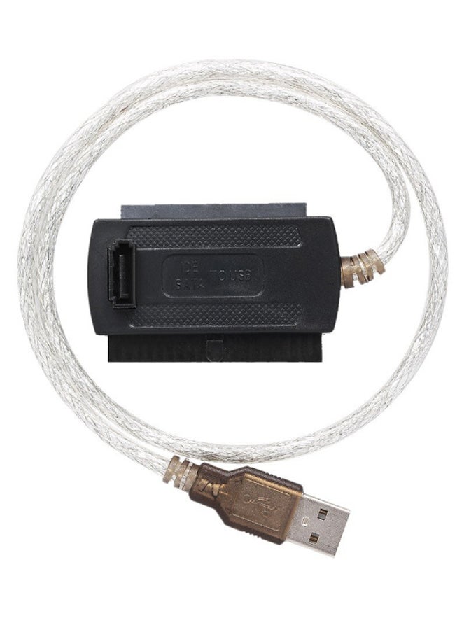كابل محول لمحرك الأقراص الصلبة من USB إلى IDE SATA أبيض/أسود/ذهبي - Image 1