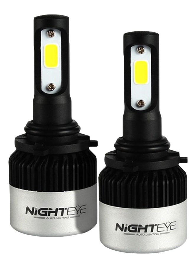 طقم مصابيح LED أمامية للسيارة من قطعتين