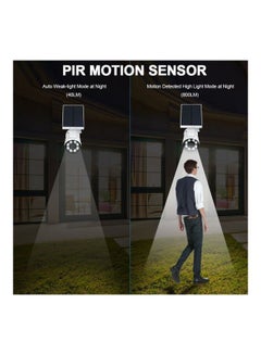 OWSOO Pack Of 2 LED Solar Security Light White/Black 28cm  - Image 4