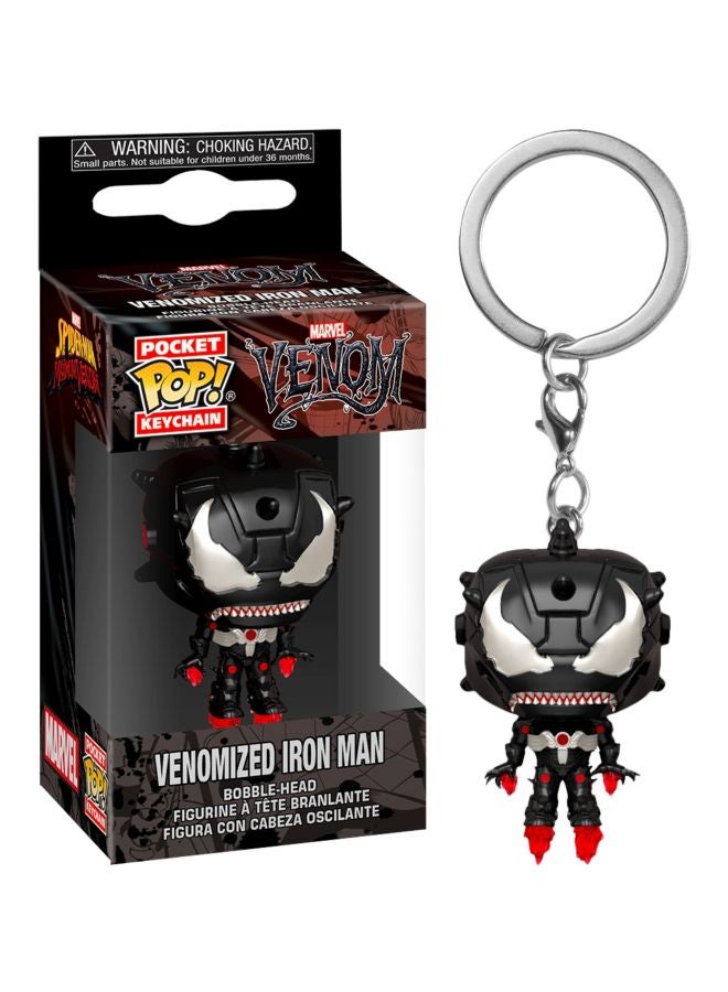 Funko Marvel Venom: Venomized Iron Man Keychain Black/Silver/Red - Image 2