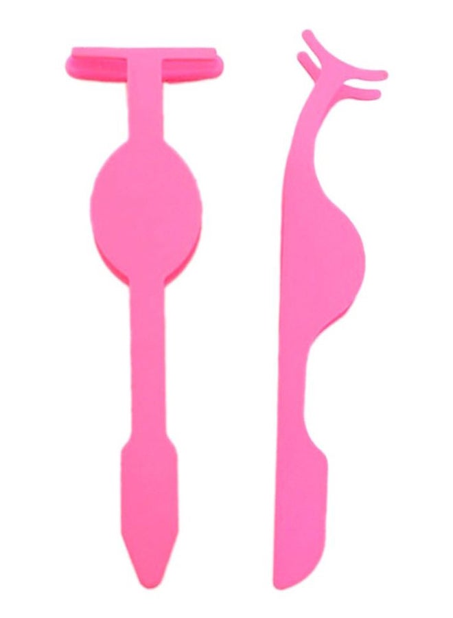 False Eyelash Curler And Tweezer Pink - Image 1