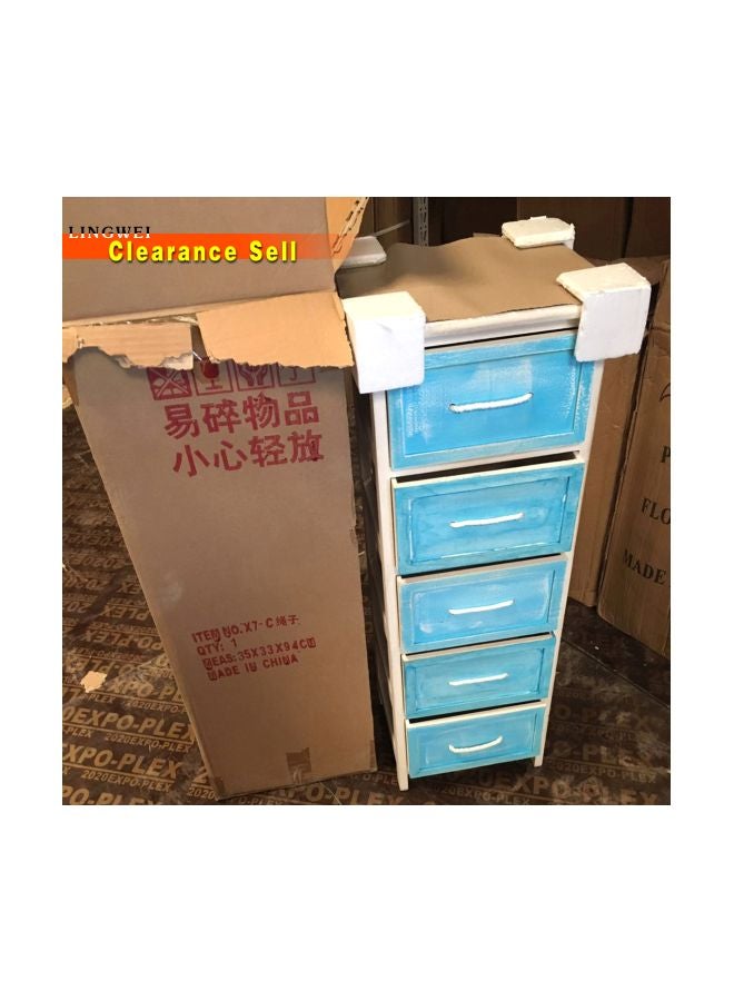 Generic Antique Decoration Wooden Cabinet Blue  - Image 2