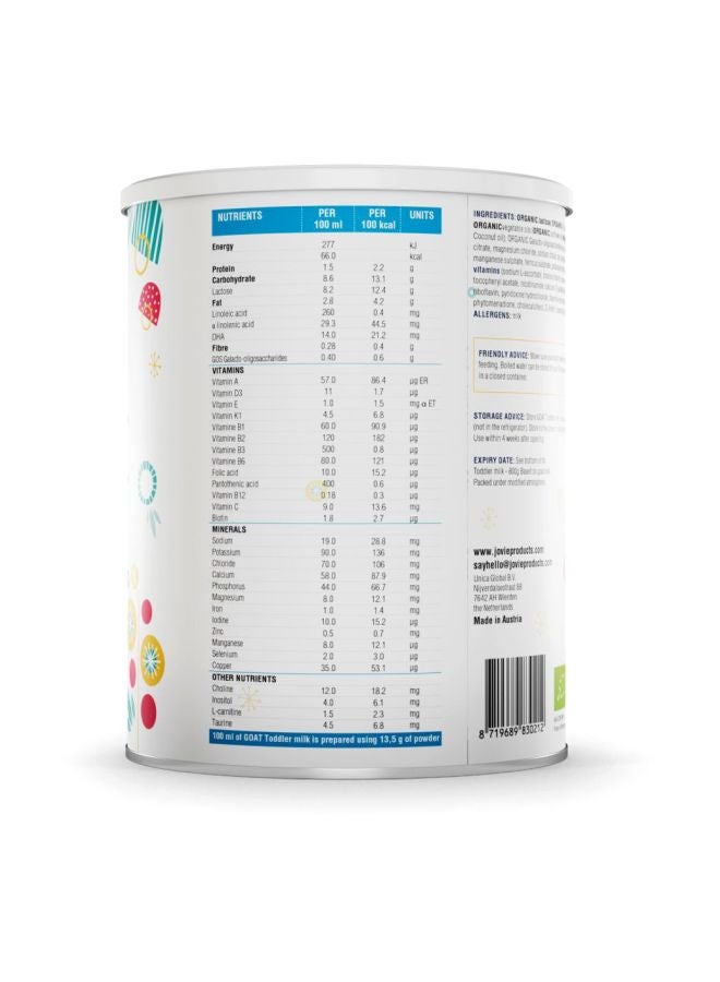 Jovie Organic Goat Toddler Milk 400grams  - Image 3