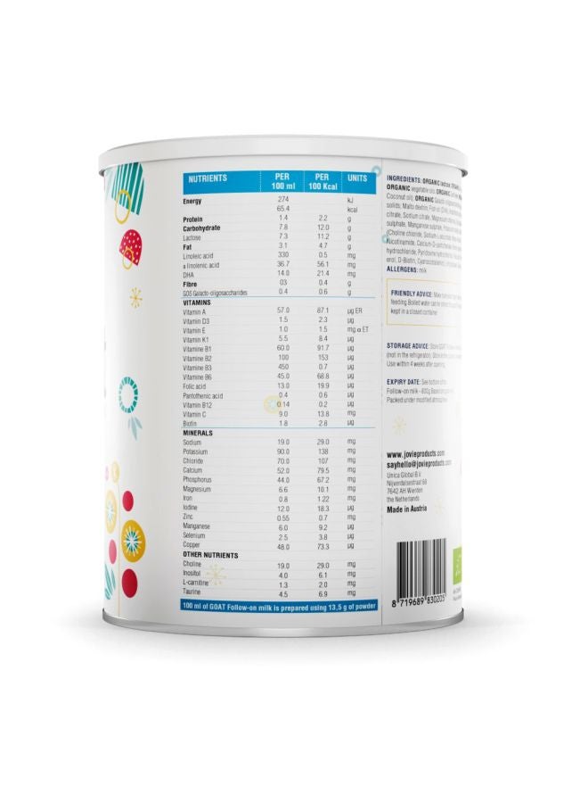 Jovie - Organic Goat Milk 400grams - Image 1