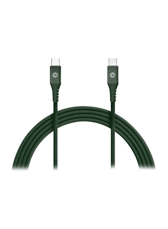 Baykron - USB Type-C Data Sync Charging Cable Midnight Green - Image 1