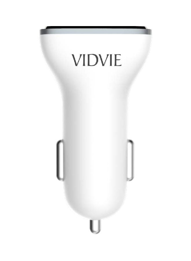 فيدفي شاحن سيارة للهواتف بثلاثة منافذ أبيض - Image 1