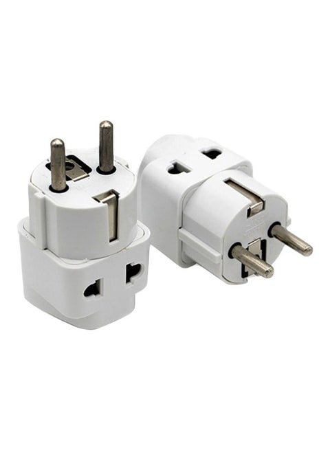 Universal EU Plug Travel Adapter White