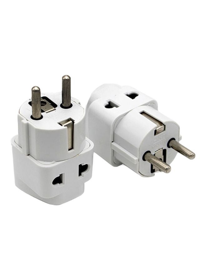 Universal EU Plug Travel Adapter White