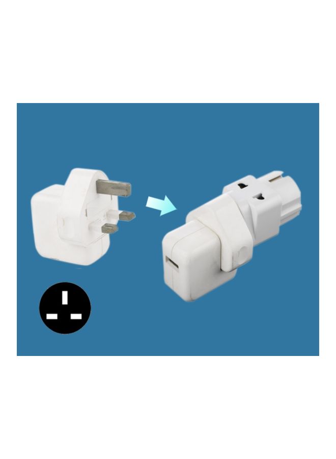 Universal EU Plug Travel Adapter White