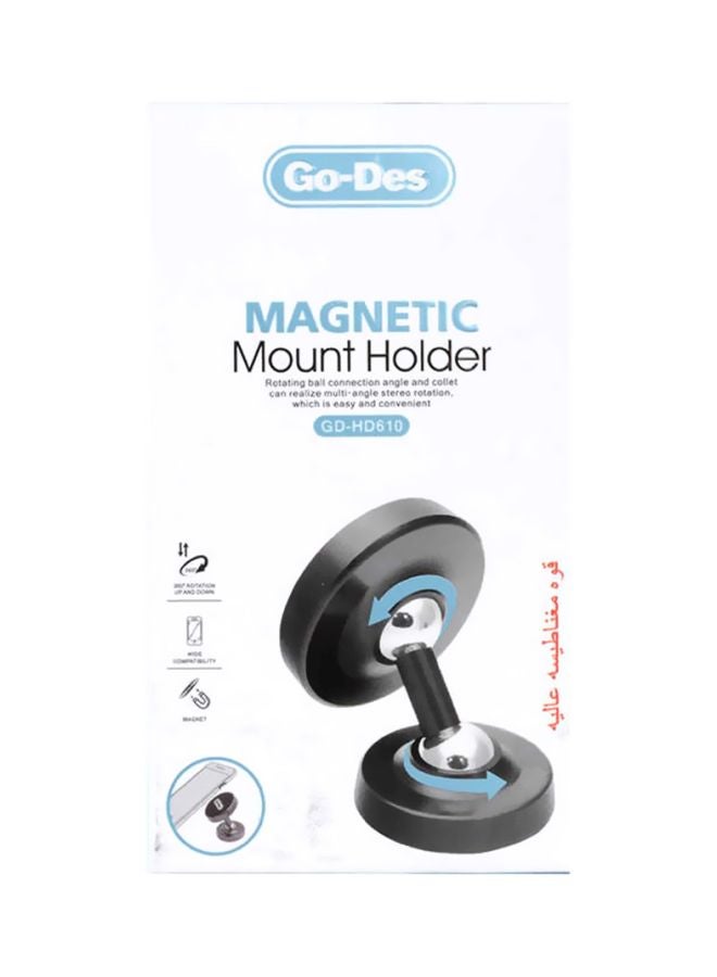 GO-DES - Magnetic Mount Mobile Holder Black - Image 1
