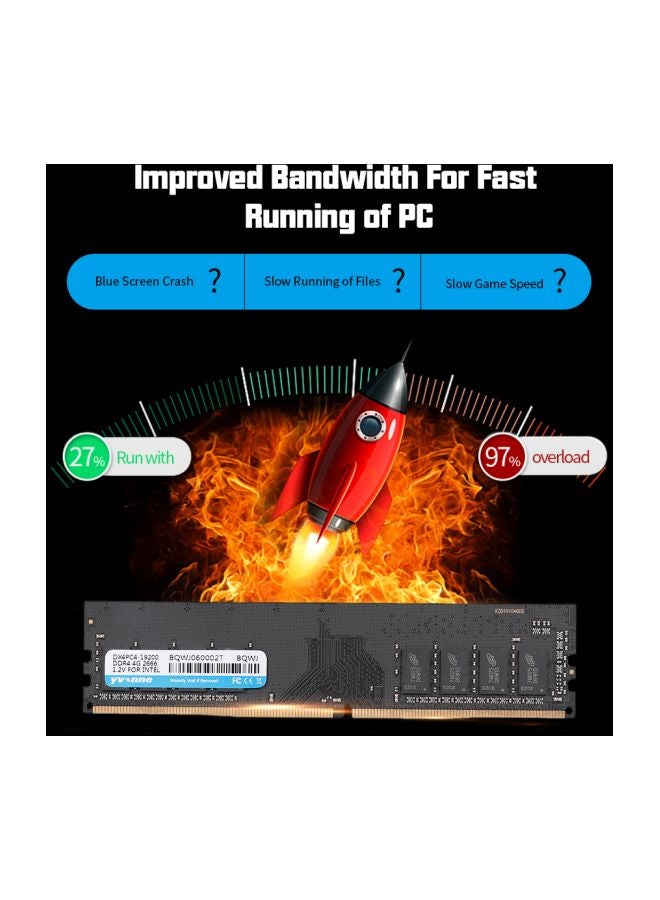 DDR4 PC RAM For Intel Black/Gold