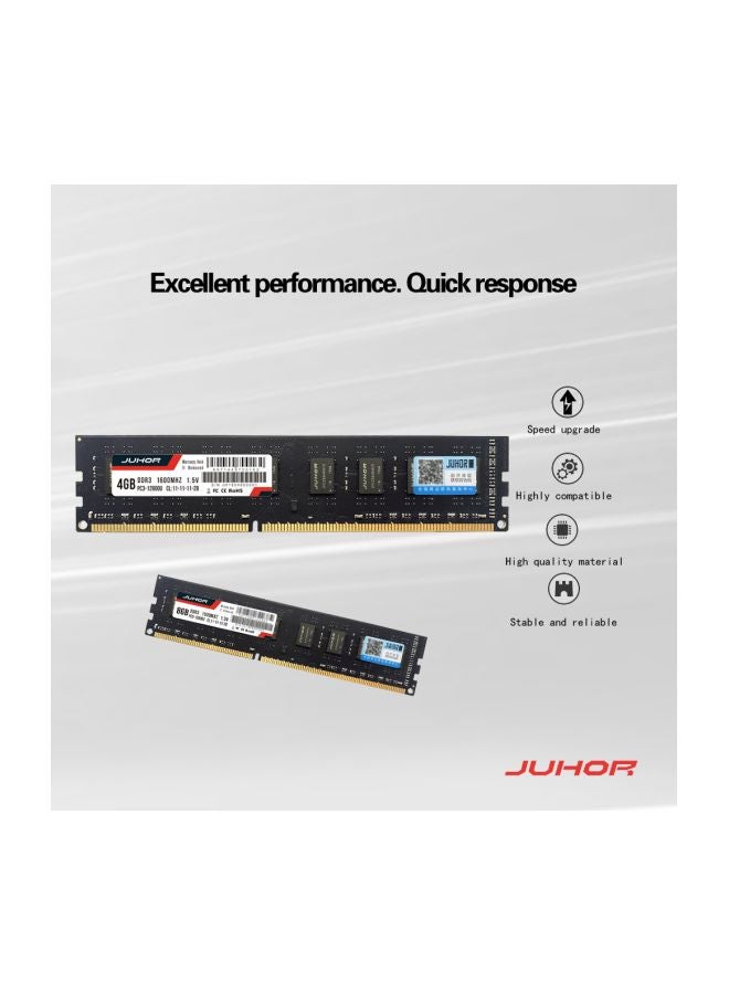 JUHOR - DDR3 Desktop RAM Black/Gold - Image 1