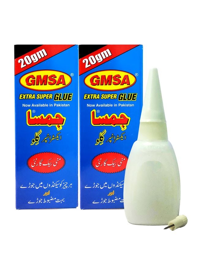 GMSA Pack Of 2 Extra Super Glue Clear - Image 1
