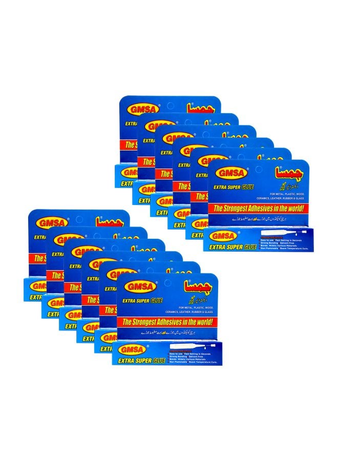 GMSA Pack Of 12 Extra Super Glue Clear - Image 2