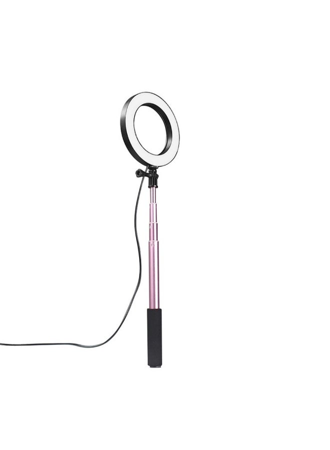 Wide Dimming Range LED Ring Light With Tripod And Selfie Stick Pink - Image 2