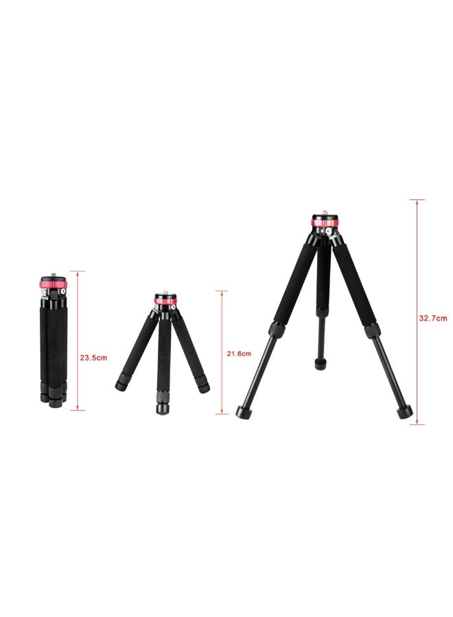 Manbily MT-02 Portable 2-Section Extendable Mini Tabletop Tripod Black/Red  - Image 2