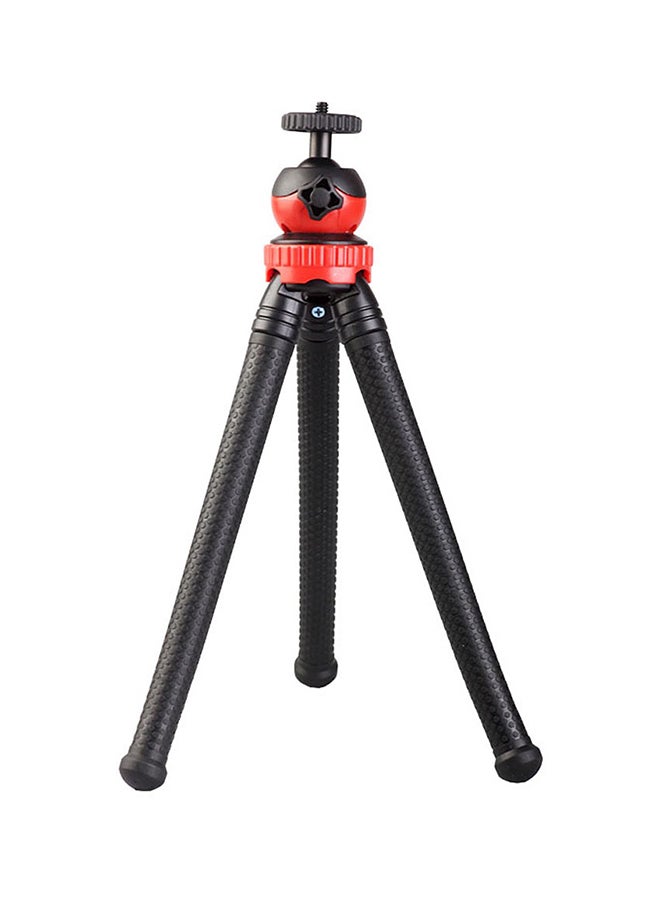 Generic Mini Flexible Tripod Octopus Spider Stand Holder With 360 Degree Ball Head Black/Red  - Image 1