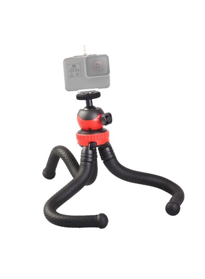 Generic Mini Flexible Tripod Octopus Spider Stand Holder With 360 Degree Ball Head Black/Red  - Image 4