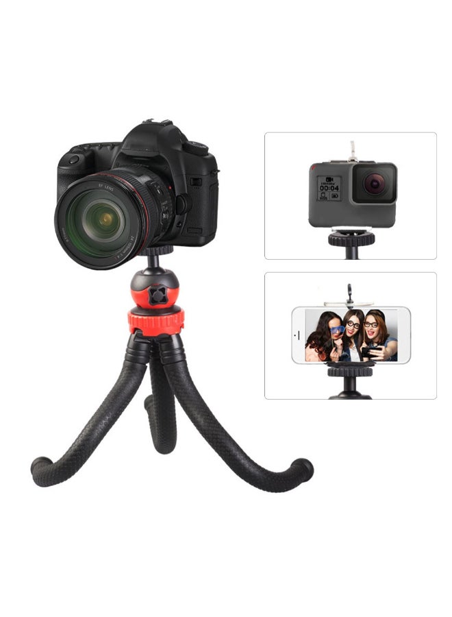 Generic Mini Flexible Tripod Octopus Spider Stand Holder With 360 Degree Ball Head Black/Red  - Image 5