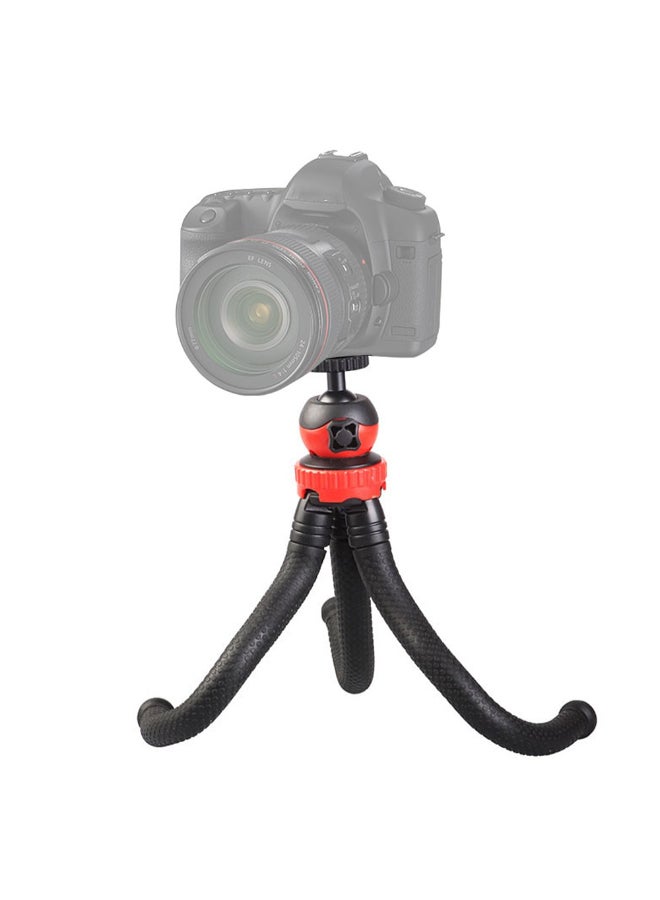 Generic Mini Flexible Tripod Octopus Spider Stand Holder With 360 Degree Ball Head Black/Red  - Image 3