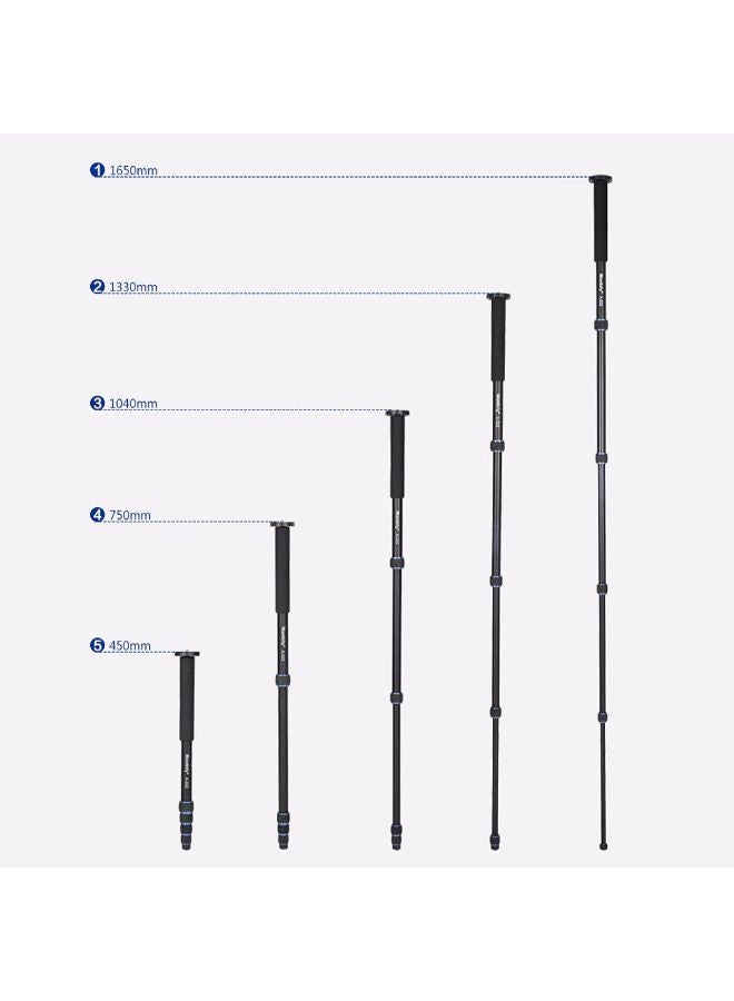 Manbily Portable 5-section Telescopic Monopod Black/Blue  - Image 2