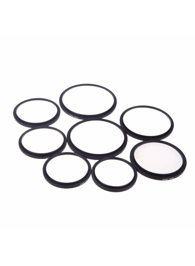 8-Piece Filter Step Up Ring Adapter Black/Clear  - Image 5