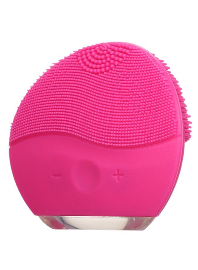 Rechargeable Electric Facial Cleanser Brush Rose Red - Image 2
