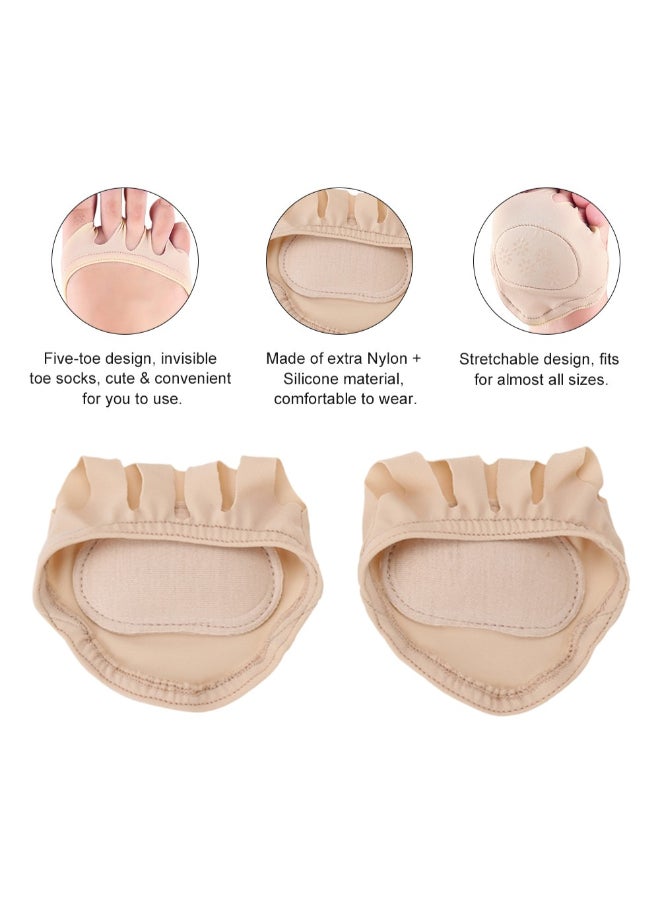 Invisible Fore Foot Socks With Half Backless Toe Pad - Image 2