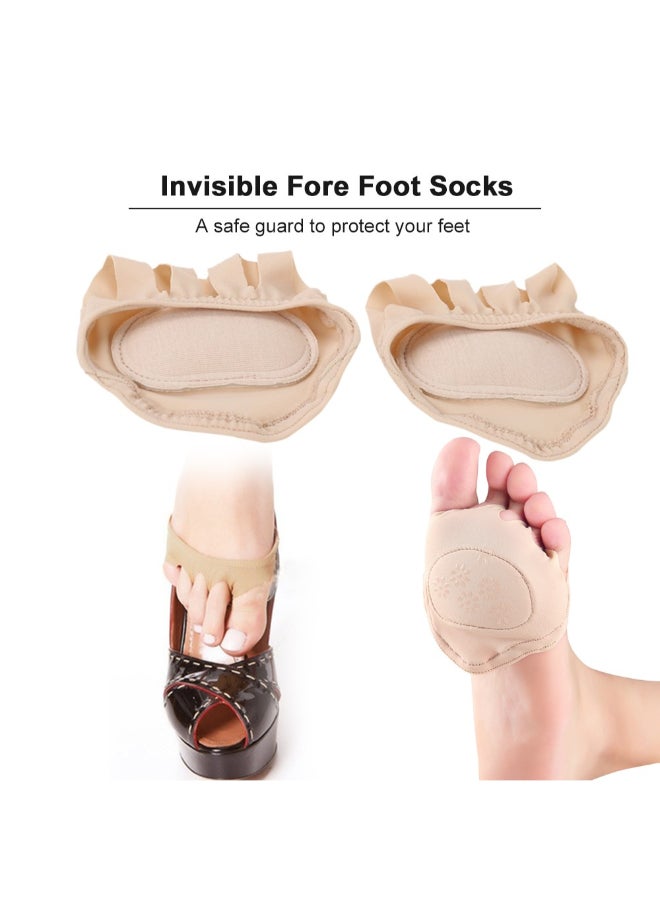 Invisible Fore Foot Socks With Half Backless Toe Pad - Image 3