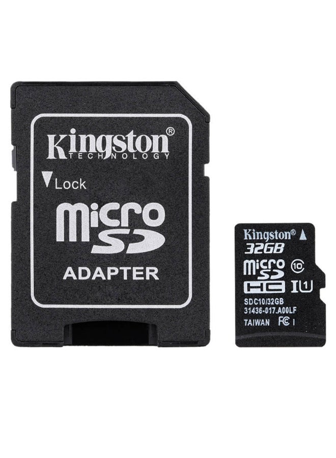 Kingston Class 10 Micro SDHC TF Flash Memory Card With Adapter Black - Image 1
