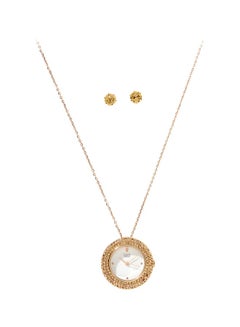 Burgi 2 Piece Watch Necklace And Earrings Set  - Image 1