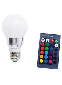 Generic LED Light Bulb With Remote Control Multicolour 6 x 11cm 