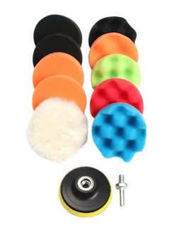 11-Piece Waffle Buffer Waxing Polishing Sponge Pad With Drill Adapter Kit