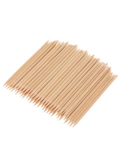 Generic 100-Piece Dual End Cuticle Remover Pusher Stick Set Brown  - Image 1