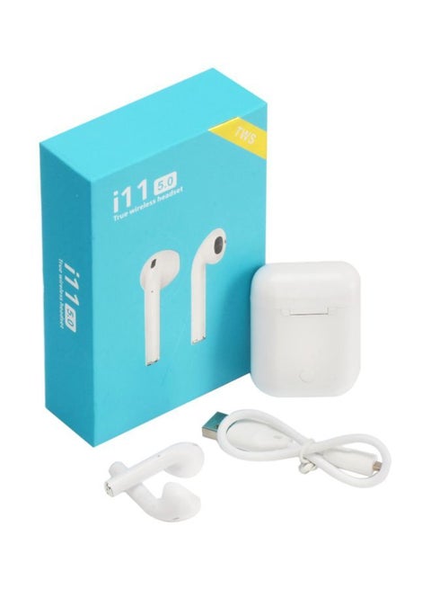 Bluetooth In-Ear Headset With Charging Case White
