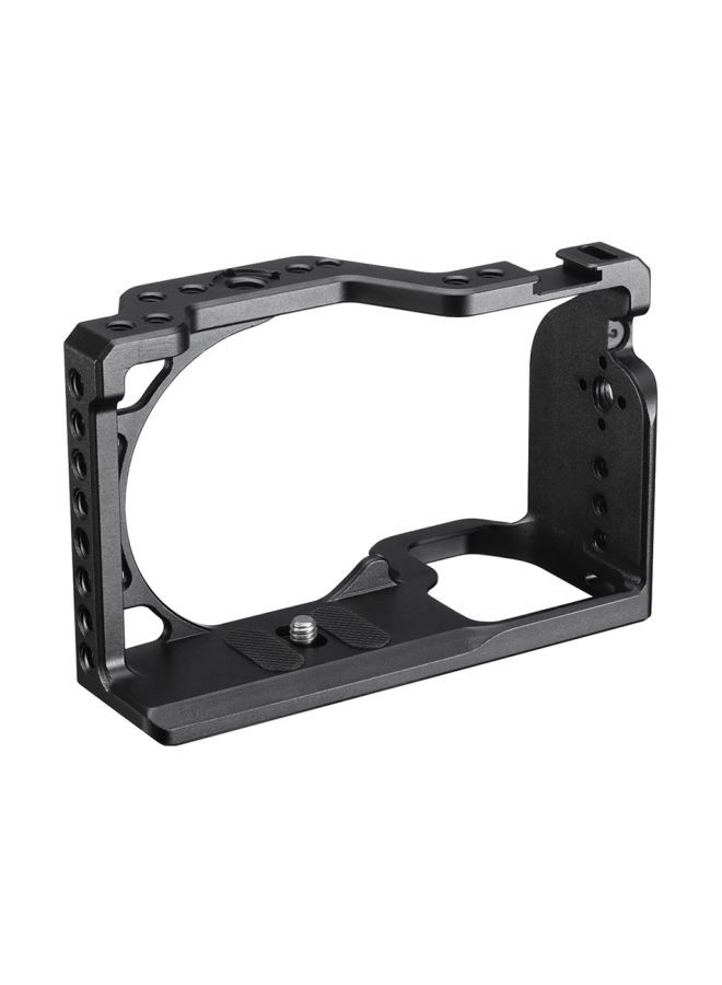 Aluminum Alloy Camera Cage With Cold Shoe For Sony A6600 Black  - Image 2