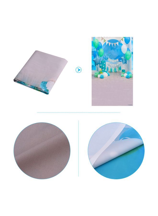 دعامةٌ خلفية للتصوير الفوتوغرافي لحفلاتِ أعياد الميلادِ . أزرق/أخضر/أبيض - Image 5