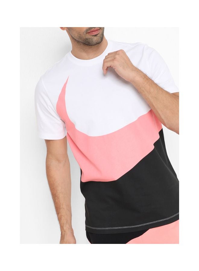 Short Sleeve Multi Nsw Hbr Swoosh 1 T-Shirt White/Black/Pink Gaze