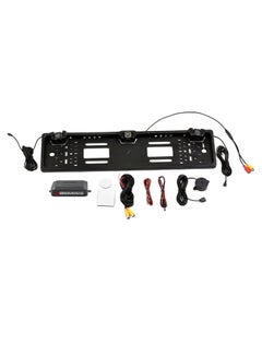 European License Plate Frame With Rear View Parking Sensor