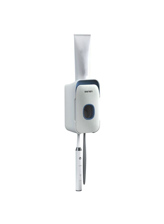 Generic Wall Mounted Automatic Toothpaste Dispenser With Toothbrush Holder White 19x10.7x11.8centimeter  - Image 1