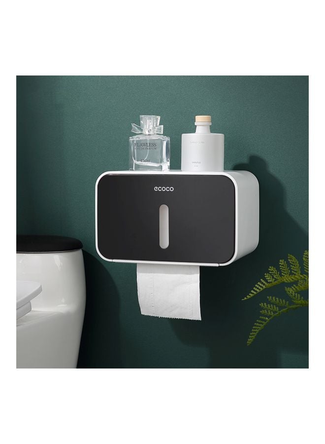 ecoco Wall Mounted Toilet Paper Holder Black/White  - Image 2