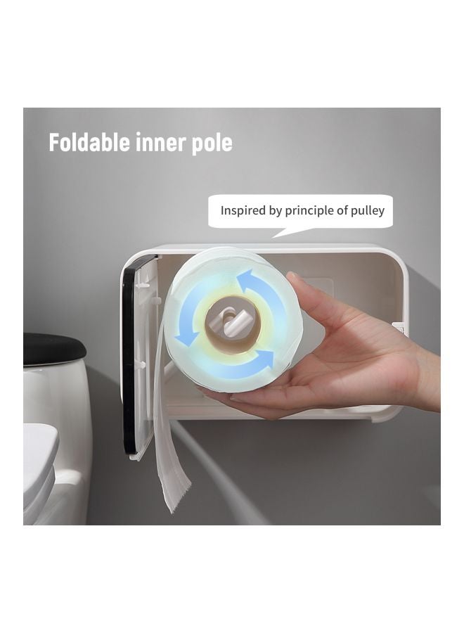 ecoco Wall Mounted Toilet Paper Holder Black/White  - Image 4