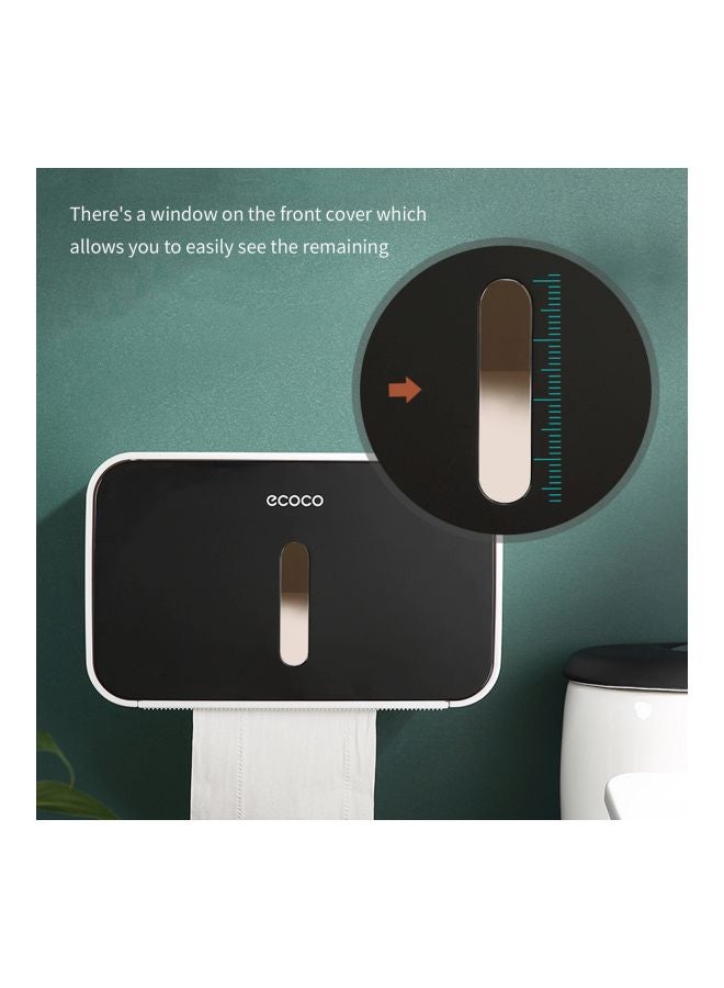 ecoco Wall Mounted Toilet Paper Holder Black/White  - Image 3