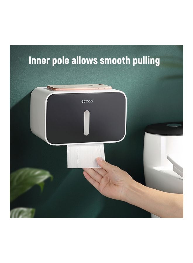 ecoco Wall Mounted Toilet Paper Holder Black/White  - Image 5